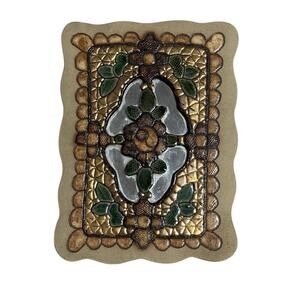 Wedge Pottery Brandon Florida Handcrafted Wall Decor/ Mirror